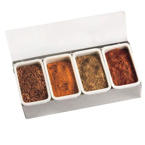 Tellier Boîte à épices inox 4 compartiments
