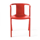 thumbnail of Set van 4 rode plastic stoelen