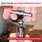 thumbnail of Westmark Glockenkorkenzieher mit Korkabstreifer, Monopol Edition, Stahl/Zink-Druckguss, Chianti, Verchromt, 6255336C