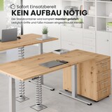 thumbnail of bümö Schreibtisch Schrank abschließbar, Schubladenschrank Holz in grau, Container mit Schubladen - Schubladen Schrank Büro, Schreibtisch Container