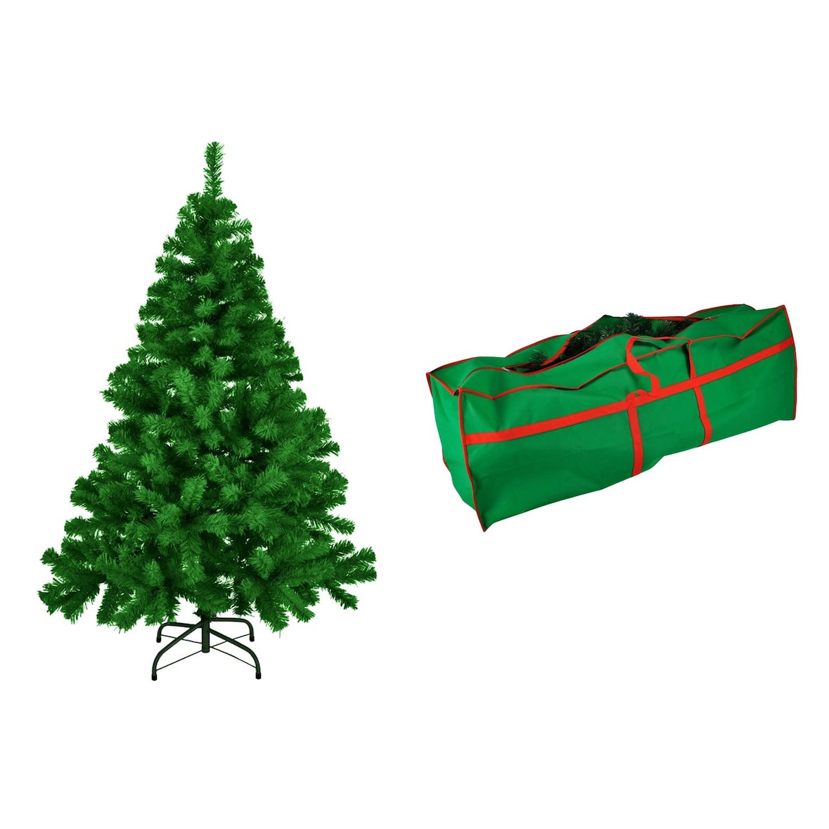 Künstlicher Weihnachtsbaum Christbaum 210 cm Grün mit Tannenbaumhülle