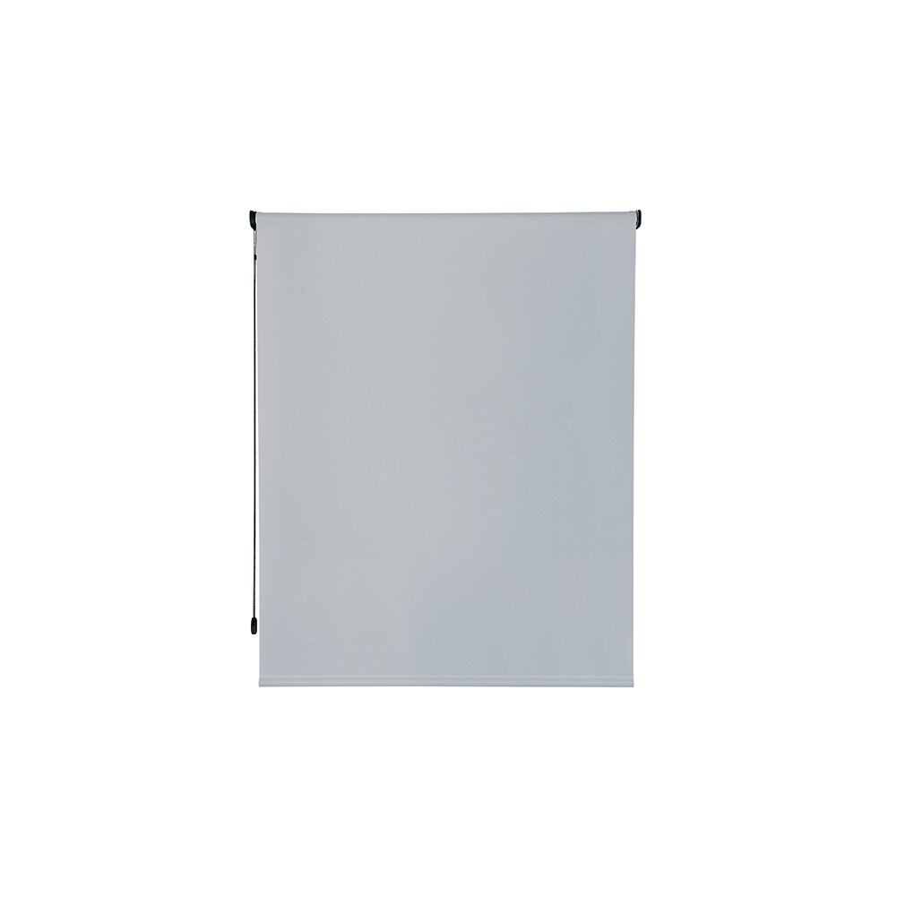 Estore Rocada 120cm comprimento x 240cm altura - cortina pérola com mecânica preta