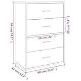 thumbnail of Helloshop26 - Buffet Sideboard Kommode Kleiderschrank Aufbewahrungsmöbel Organizer für Küche Wohnzimmer Lounge 60 x 31 x 84 cm 02_0030972