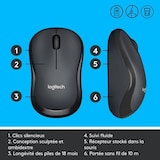 thumbnail of LOGITECH Souris Silencieuse M220 Silent - Sans Fil - Gris/Noir Logitech