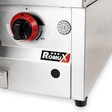 thumbnail of Romux® Barbecue À Gaz Professionnel avec Pierres Volcaniques 50 cm. Puissance 2.900 W | Modèle Basque avec Grille Réglable sur 3 Niveaux | Butane