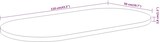 thumbnail of vidaXL Tischplatte 110x50x3,8 cm Oval Massivholz Akazie
