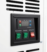 thumbnail of Romux® Kühlvitrine für Konditorei Standgerät 2 Böden Gebogenes Glas Weiß 300 Liter Umluftkühlung | Professionelle Vitrinen