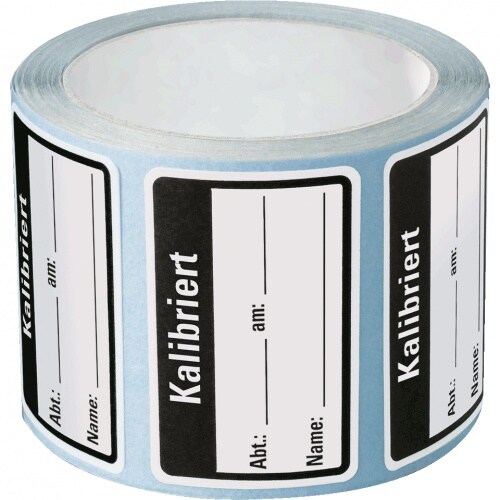 Aufkleber I Qualitätsaufkleber Kalibriert, Haftpapier, ablösbar, 40x25mm, 250/Rolle