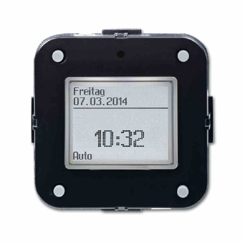 TIMER Jalousie-Schaltuhr, Unterputz, schwarz, glänzend, integrierte Zeitschaltuhr, mit Astro-Programm, mit Memory-Funktion, Zufallsgenerator