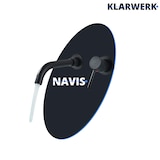 thumbnail of NAVIS | Badarmatur Wandmontage 2-teile Schwarz matt | Schlichte Edelstahl Mischbatterie Wandarmatur Bad | Hotel Gastro Wasserhahn Waschtischarmatur