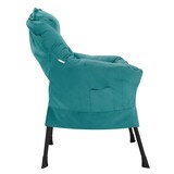 thumbnail of ML-Design Relaxsessel Petrol – Loungesessel mit Armlehnen, Kopfkissen & Seitentasche, Stahlrahmen, ergonomisch, gepolsterter Fernsehsessel