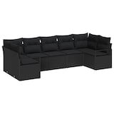 thumbnail of vidaXL Garten-Sofa-Set mit Kissen mit Speicher 7 pcs Schwarz