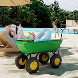 thumbnail of Outsunny Carrinho de Jardim com Caçamba Inclinável até 75° Carrinho de Mão com Guiador Ajustável 109x52x94 cm Verde Escuro