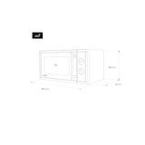 thumbnail of H.Koenig VIO7 Mikrowelle mit Grill / 9 Programme / Kapazität 23 L / 1000 W Leistung Grill / 900 W Leistung Mikrowelle / silber