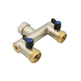 thumbnail of Wasserverteiler 2 fach Messing 1 Zoll 2 Wege Verteiler Wasser