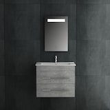 thumbnail of Alpenberger Badezimmer Schrank mit Waschbecken Grau- Nanobeschichtung & Soft-Close Gäste WC