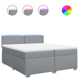 thumbnail of vidaXL Boxspringbett mit Matratze Hellgrau 200x200 cm Stoff