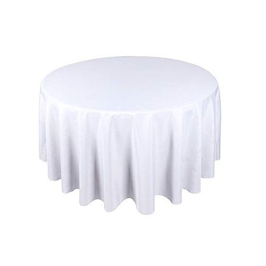 Mantel eventos profesional mesa catering poliéster blanco 200 cm