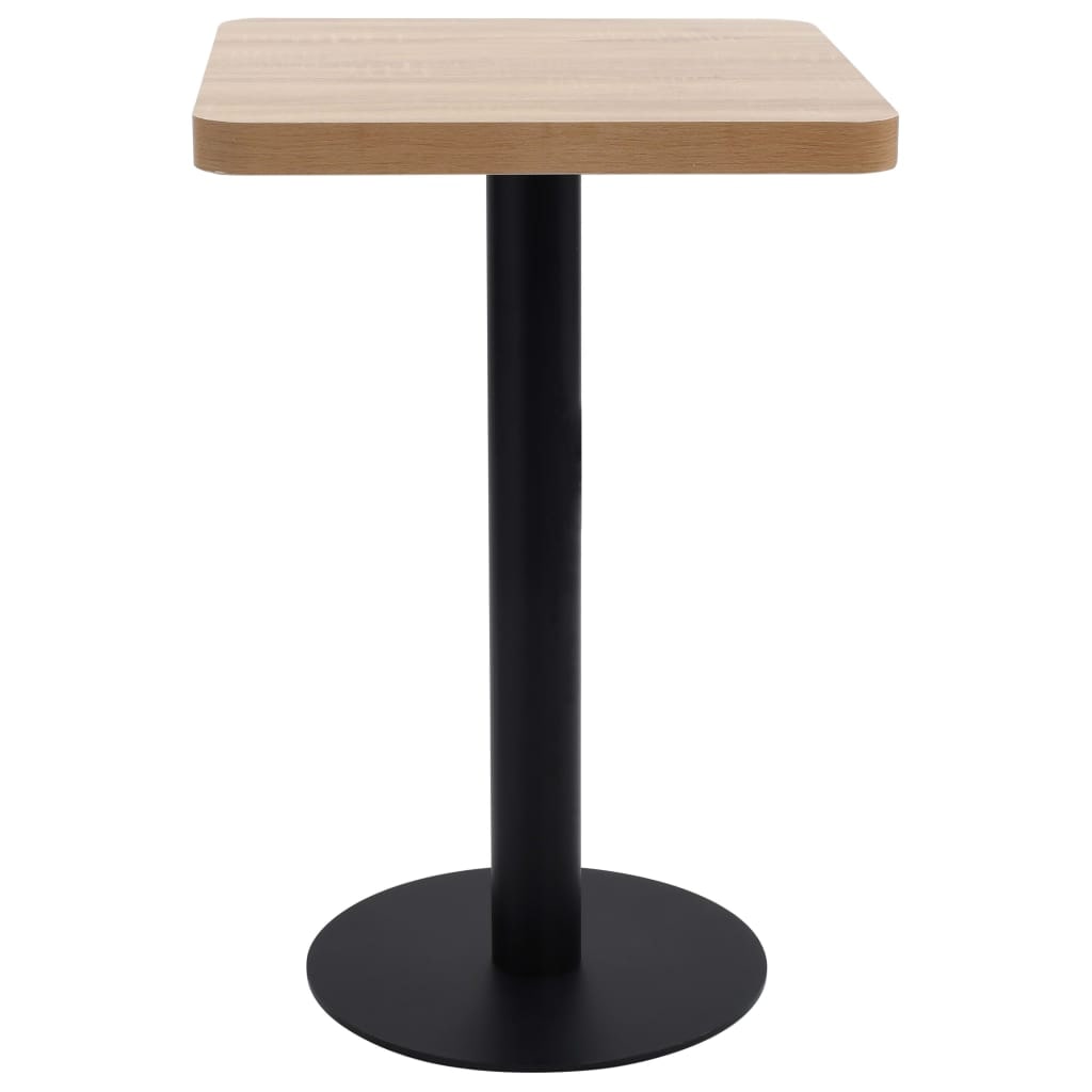 vidaXL Bistrotisch Hellbraun 50x50 cm MDF