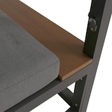 thumbnail of Aluminium Lounge-Gartenliege HWC-M63b, XL Sonnenliege Daybed, 10cm-Polster 200cm ~ dunkelgrau Polster grau