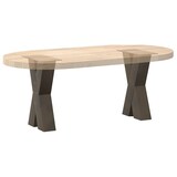 thumbnail of vidaXL Couchtischbeine X-Form 2 Stk. Naturstahl 38x(42-43) cm Stahl