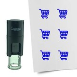 thumbnail of CombiCraft Selbstfärbender Stempel 'Einkaufswagen' in der Farbe Blau, Ø10mm