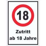 thumbnail of Zutritt ab 18 Jahre Aufkleber A1 (594x841mm)
