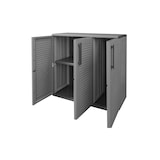 thumbnail of Mobiletto portaoggetti per officina e garage - Mobile basso con 3 ante e 1 ripiano regolabile Polipropilene 102x37h84 cm Portata 20 kg