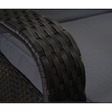 thumbnail of Poly-Rattan Sonnenliege Carrara, Relaxliege Gartenliege Liege, Alu ~ anthrazit, Kissen grau