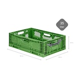 thumbnail of PROREGAL Stabile Profi-Klappbox Chameleon in Industriequalität | HxBxT 18x40x60cm | 35 Liter | klappbar | Eurobox Eurobehälter Transportbehälter