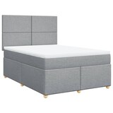 thumbnail of vidaXL Boxspringbett mit Matratze Hellgrau 140x190 cm Stoff