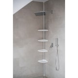 thumbnail of Badregal Teleskopregal 3 Böden Weiss 70-200 cm lang Eckregal Duschablage Duschregal