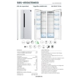 thumbnail of INFINITON Frigorifico Americano SBS-456A78WEG, 410 l, 177 cm, No Frost Total, Inverter, E, Blanco