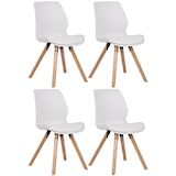 thumbnail of Set van 4 eetkamerstoelen Luna wit/Kunststof