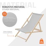 thumbnail of ECD Germany 10er Set Liegestuhl klappbar Hellgrau Holz, verstellbar 3 Positionen bis 120 kg, Sonnenliege Garten Strand