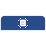 thumbnail of Hinweisschild 2155300 f.Behältereinheit 87l Papier grau/blau