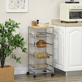 thumbnail of HOMCOM HOMCOM Carrinho de Cozinha Multifuncional com Rodas 5 Níveis Carrinho Auxiliar 36,5x36,5x89 cm Branco
