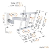 thumbnail of Vogels COMFORT TVM 3245W schwenkbare TV Wandhalterung 19 - 43 Zoll, weiß