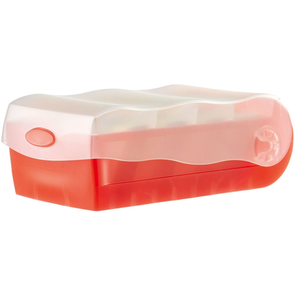 Karteibox Croco A8 quer Lernkartei mit 100 Karten transluzent-rot Packung mit 5 Stück