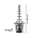 thumbnail of Fontaine à chocolat inox avec 7 étages - 100 cm | Qdm - SBCH7