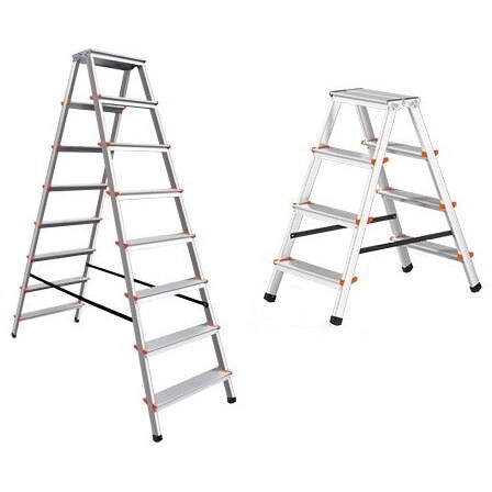 Scala in alluminio doppia salita con cavetto di rinforzo Tip Tap Brixo - 5 gradini