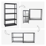 thumbnail of PROREGAL Mega Deal | 4x Schwerlastregal Steel Eagle | HxBxT 180x100x40 cm | Fachlast 130kg | Schwarz | Garagenregal, Lagerregal, Werkstattregal