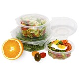 thumbnail of 25x Achteckbecher klar mit angehängtem Deckel 1500 ml (PP)