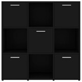 thumbnail of vidaXL Bücherregal Schwarz 90x30x90 cm Holzwerkstoff