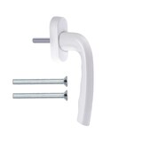 thumbnail of Fenstergriffe weiß 6 Stück Aluminium Terassentürgriff außen Fenstergriff Balkontürgriff Griff