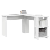 thumbnail of vidaXL Hoekbureau met plank Wit 140 x 113,5 x 75 cm Bewerkt hout