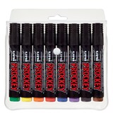 thumbnail of Etui de 8 marqueurs permanents Prockey, pointe ogive de 1,8-2,2 mm, encres pigmentées assorties