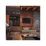 thumbnail of Design-Einbau-Bioethanol-Wandkamin Doppelseitig mattschwarz mit Schutzglas 2 Side 1200