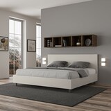 thumbnail of Cama con somier acolchada 180x200 cuero sintético blanco Adele