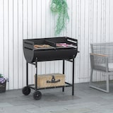 thumbnail of Outsunny Barbecue in Acciaio con 2 Griglie Indipendenti 90x45x96cm